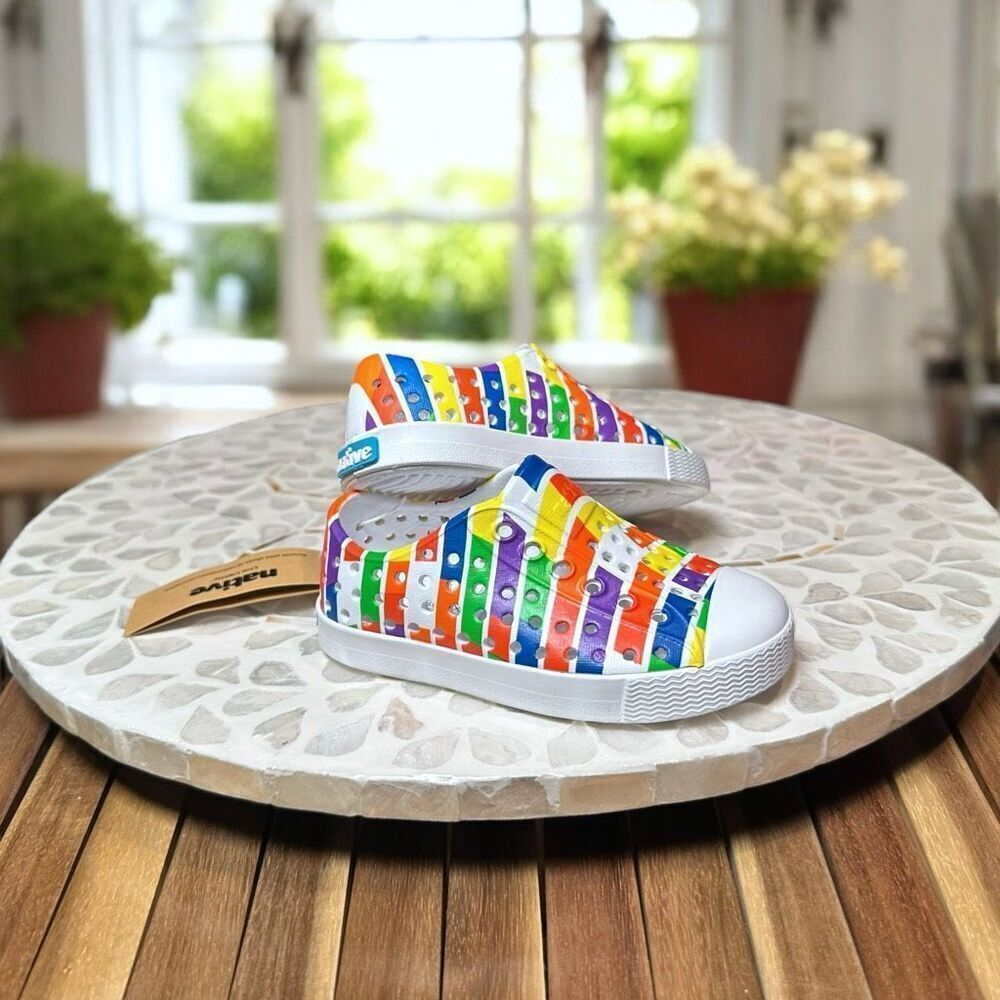 Native Jefferson Kids Slip On Water Shoes Sneakers Multi Color Brick Unisex Size - Picture 7 of 11